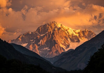 Mont Blanc, Itálie, svítání