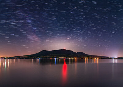 startrails nad Pálavou, dráhy hvězd